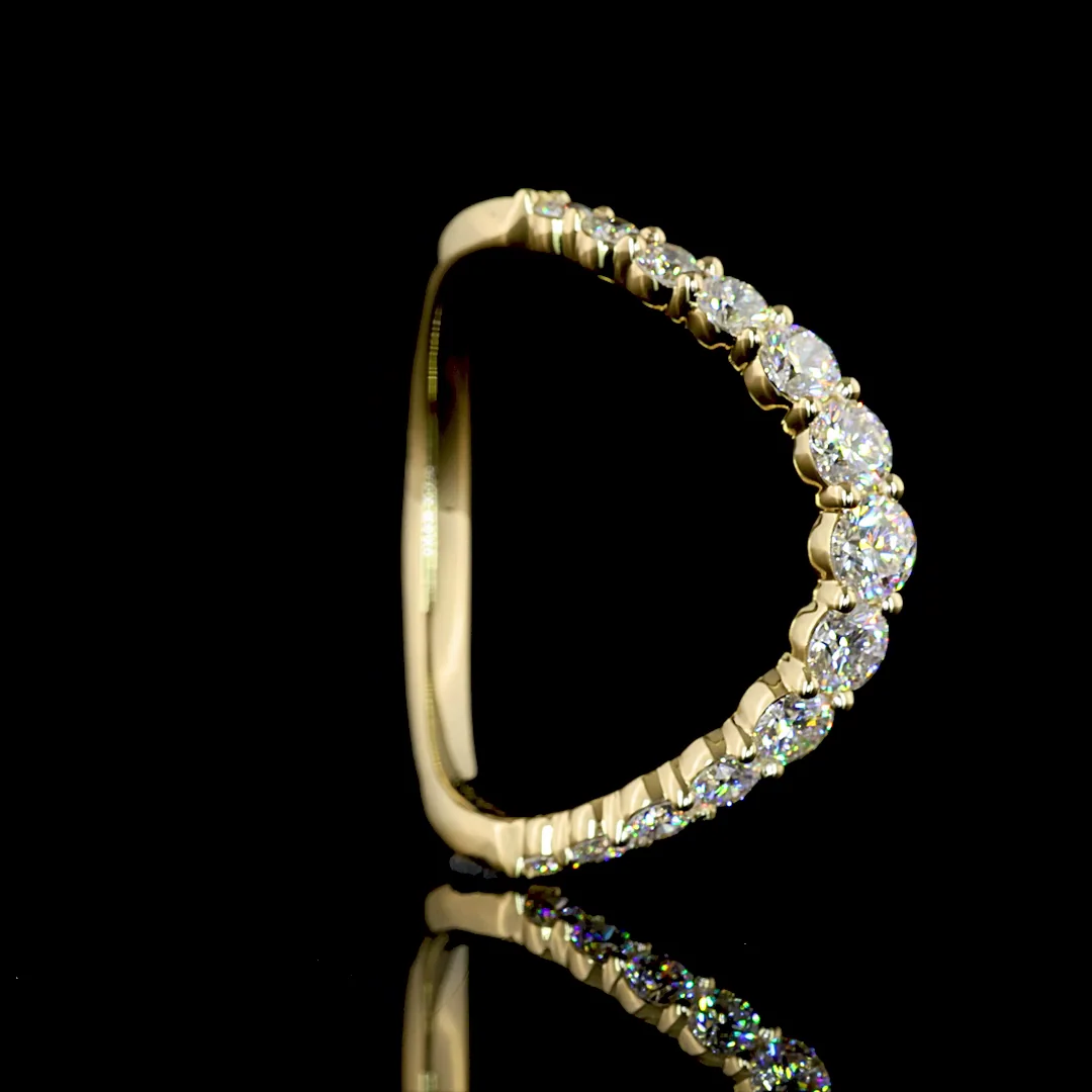 0.8 Cts 14k Yellow Gold Round Shape Eternity Band Eternity Band - Image 2