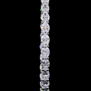 8.79 Cts 14k White Gold Oval Shape Hoops Earring - Image 3