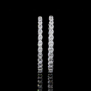 8.79 Cts 14k White Gold Oval Shape Hoops Earring - Video