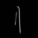 5.26 Cts 14k White Gold - Platinum Round Shape Tennis Bracelet - Image 3