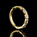 1.24 Cts 18k Yellow Gold Radiant Shape 3/4 Band Eternity Band - Image 2