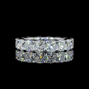 5.65 Cts 14k White Gold Square Cushion Brilliant Shape Eternity Band Eternity Band - Video