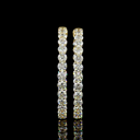 10.62 Cts 14k Yellow Gold Round Shape Hoops Earring - Video