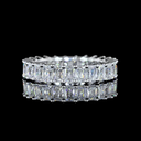 3.39 Cts 14k White Gold Radiant Modified Shape Eternity Band Eternity Band - Video