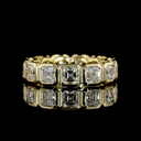 3.92 Cts 14k Yellow Gold Asscher Shape Eternity Band Eternity Band - Video
