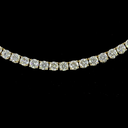 6.97 Cts 14k Yellow Gold Round Shape Tennis Necklace - Image 3