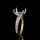 5.04 Cts 14k Yellow Gold Radiant Shape Solitaire Diamond Shank Ring - Image 2