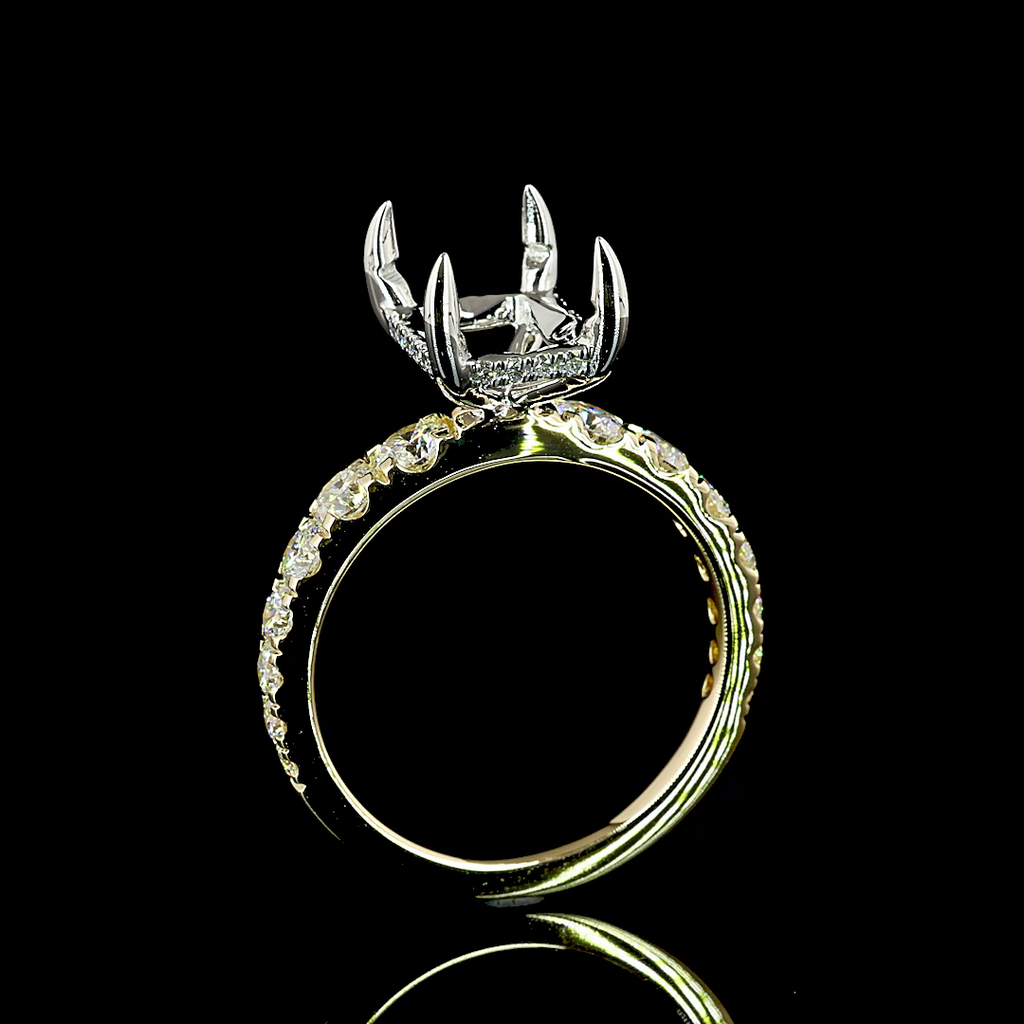5.04 Cts 14k Yellow Gold Radiant Shape Solitaire Diamond Shank Ring - Image 4