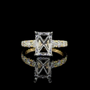 5.04 Cts 14k Yellow Gold Radiant Shape Solitaire Diamond Shank Ring - Video