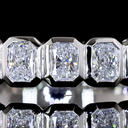 1.06 Cts Platinum Radiant Shape Half Eternity Eternity Band - Image 3