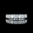 1.06 Cts Platinum Radiant Shape Half Eternity Eternity Band - Video
