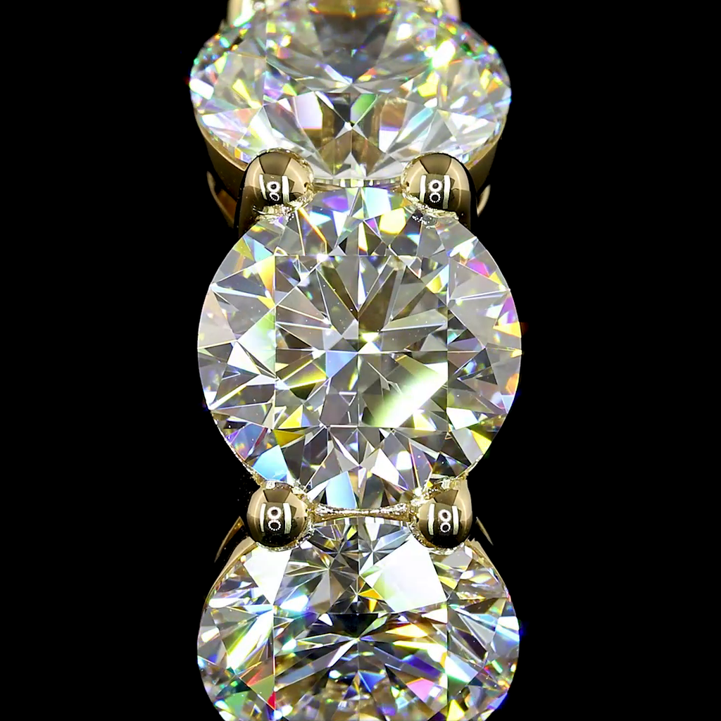 6.15 Cts 14k Yellow Gold Round Shape Huggies Earring - Image 3