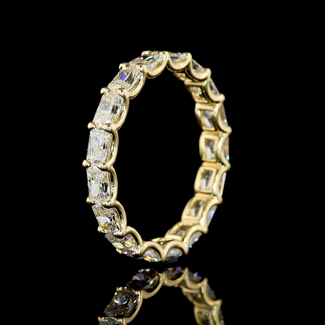 3.72 Cts 14k Yellow Gold Radiant Shape Eternity Band Eternity Band - Image 4