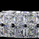 4.01 Cts 14k White Gold Asscher Shape 3/4 Band Eternity Band - Image 3