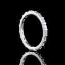 1.15 Cts 14k White Gold Emerald Shape Eternity Band Eternity Band - Image 2