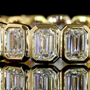 2.54 Cts 18k Yellow Gold Emerald Shape Eternity Band Eternity Band - Image 3