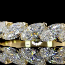 1.51 Cts 14k Yellow Gold Marquise Shape Half Eternity Eternity Band - Image 3