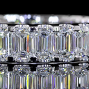 4.08 Cts 14k White Gold Emerald Shape Eternity Band Eternity Band - Image 3