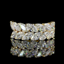 3.25 Cts 14k Yellow Gold Marquise Shape 3/4 Band Eternity Band - Video