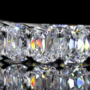 3.07 Cts Platinum Antique Cushion Shape 3/4 Band Eternity Band - Image 3