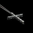 2.03 Cts 14k White Gold Marquise Shape Symbol Pendant - Image 2