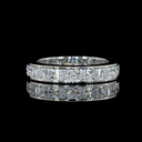 3.45 Cts Platinum Princess Shape Eternity Band Eternity Band - Video