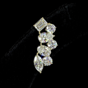 5.88 Cts 14k Yellow Gold Mix Shape Crawler Earring - Image 4