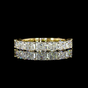 2.33 Cts 14k Yellow Gold Radiant Shape 3/4 Band Eternity Band - Video