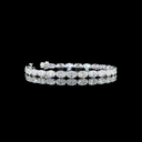 15.04 Cts 14k White Gold Oval Shape Tennis Bracelet - Video