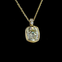 2.36 Cts 14k Yellow Gold Cushion Brilliant Shape Pendant Pendant - Image 3