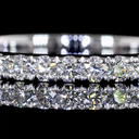 0.6 Cts 18k White Gold Round Shape Half Eternity Eternity Band - Image 3