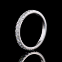 0.6 Cts 18k White Gold Round Shape Half Eternity Eternity Band - Image 4
