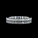 0.6 Cts 18k White Gold Round Shape Half Eternity Eternity Band - Video