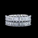 1.91 Cts Platinum Emerald Shape 3/4 Band Eternity Band - Video