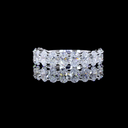 1.91 Cts 14k White Gold Oval Shape 3/4 Band Eternity Band - Video