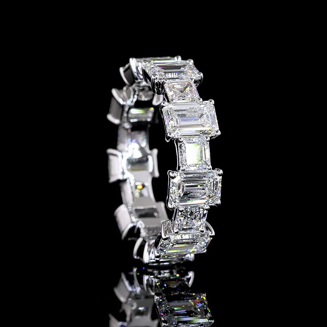 6.33 Cts 14k White Gold Mix Shape Eternity Band Eternity Band - Image 2