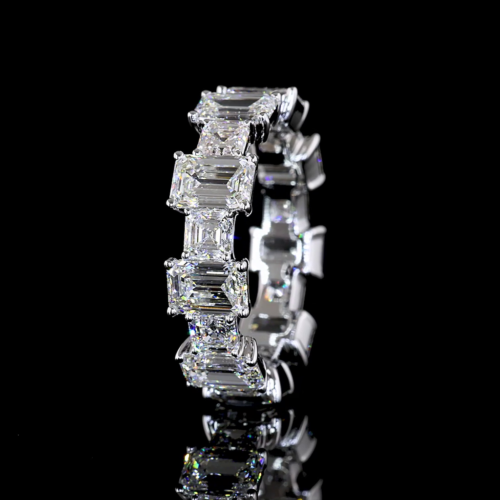 6.33 Cts 14k White Gold Mix Shape Eternity Band Eternity Band - Image 4