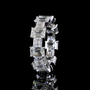 6.33 Cts 14k White Gold Mix Shape Eternity Band Eternity Band - Image 4