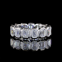 2.67 Cts Platinum Emerald Shape Eternity Band Eternity Band - Video