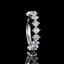0.89 Cts Platinum Round Shape Half Eternity Eternity Band - Image 2