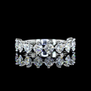 0.89 Cts Platinum Round Shape Half Eternity Eternity Band - Video