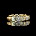 1.07 Cts 14k Yellow Gold Asscher Shape 3/4 Band Eternity Band - Image 3