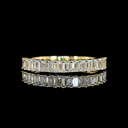 1.09 Cts 14k Yellow Gold Emerald Shape 3/4 Band Eternity Band - Video