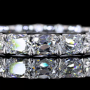 2.48 Cts 14k White Gold Antique Cushion Shape Eternity Band Eternity Band - Image 3