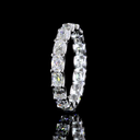 2.48 Cts 14k White Gold Antique Cushion Shape Eternity Band Eternity Band - Image 4