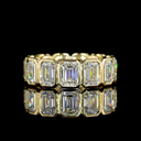 7.29 Cts 14k Yellow Gold Emerald Shape Eternity Band Eternity Band - Video