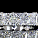 2.88 Cts Platinum Princess Shape 5 Stones Eternity Band - Image 2