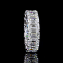 11.22 Cts 14k White Gold Emerald Shape Eternity Band Eternity Band - Image 4