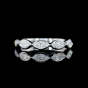 0.59 Cts 14k White Gold Marquise Shape 5 Stones Eternity Band - Video