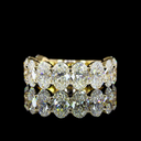 5.98 Cts 14k Yellow Gold Oval Shape 3/4 Band Eternity Band - Video
